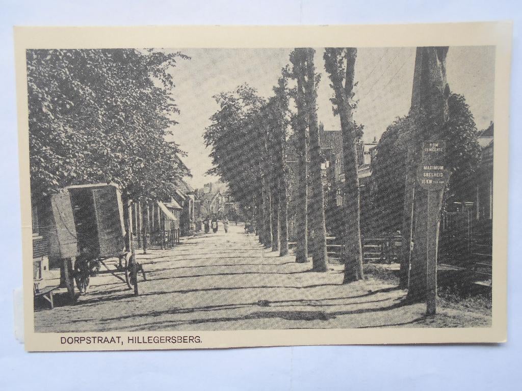 Hillegersberg Dorpstraat zeer oud Hillegersberg fraaie kaart, Ophalen of Verzenden, 1920 tot 1940, Ongelopen, Zuid-Holland