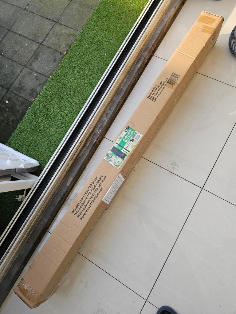 Nieuw Windscherm 160x300 cm Zwart - Oprolbaar, Tuin en Terras, Ophalen of Verzenden, Nieuw