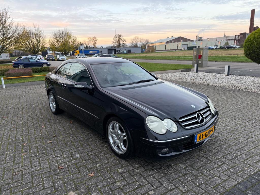 Mercedes-Benz CLK-klasse Coupé 280 Avantgarde, Achterwielaandrijving, Gebruikt, Zwart, Leder en Stof