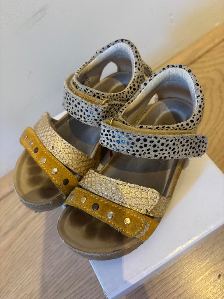 Shoesme sandalen leer maat 24, Ophalen of Verzenden, Zo goed als nieuw, Zwart, Overige materialen