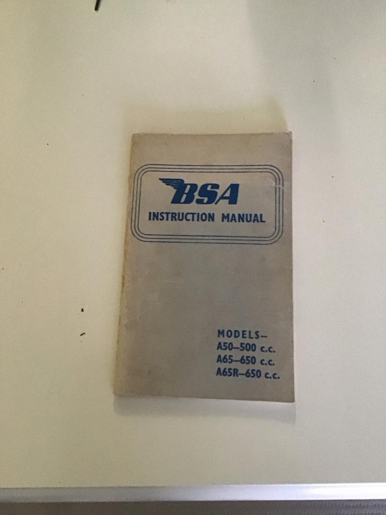 BSA Instructieboekje A50 A65 A65R, Ophalen of Verzenden