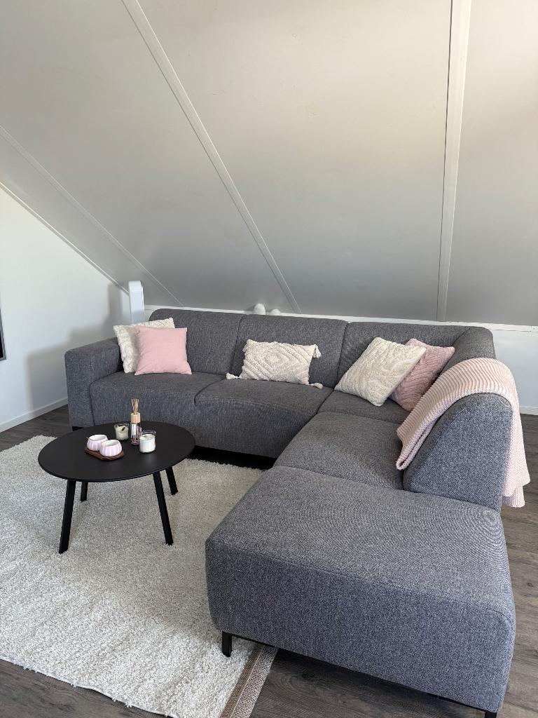 Hoekbank Grijs, Huis en Inrichting, Ophalen, 250 tot 300 cm, Gebruikt, Hoekbank