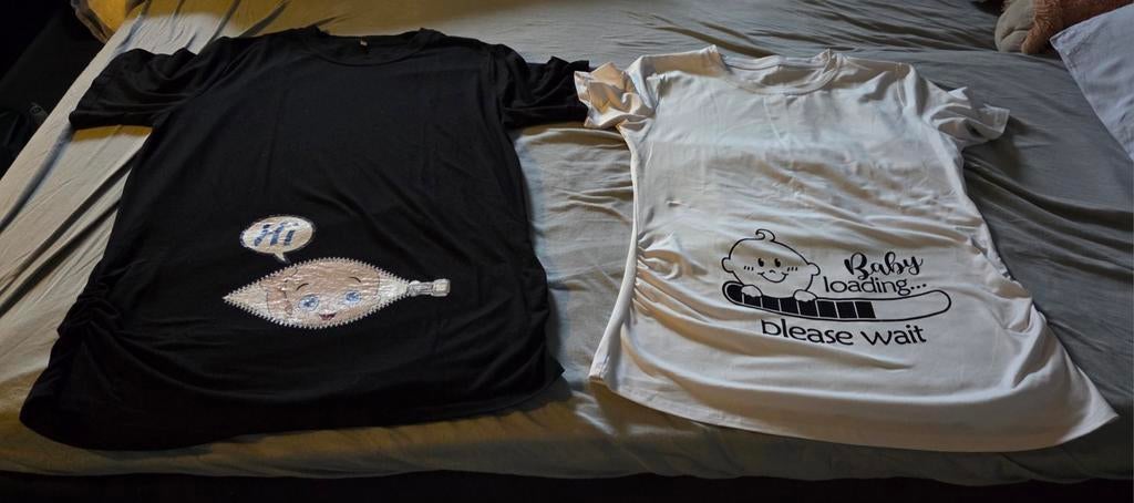 Zwangerschapsshirts, Kleding | Dames, Ophalen of Verzenden, Zo goed als nieuw, Maat 42/44 (L), Korte mouw