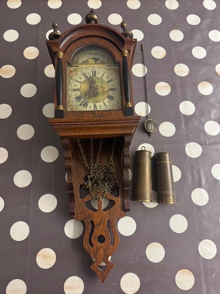 Originele Warmink Wuba schippersklok schippertje met slinger, Ophalen