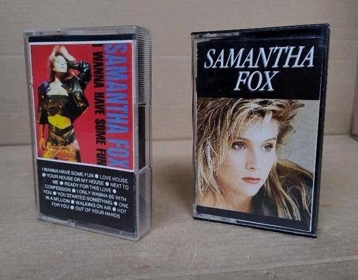 2 muziek cassettes van Samantha Fox, Gebruikt, 2 t/m 25 bandjes, Ophalen of Verzenden, Origineel