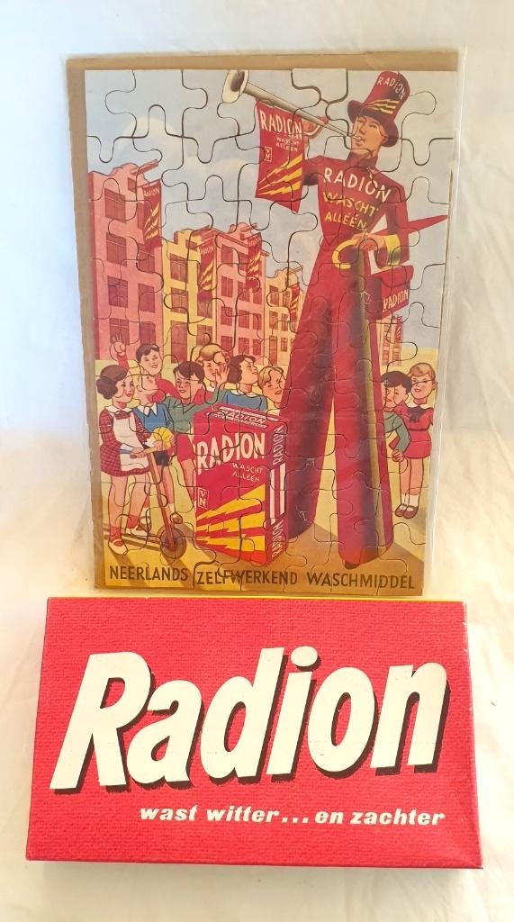 Radion puzzel en Radion reclame verpakking, Verzamelen, Merken en Reclamevoorwerpen, Verzenden, Gebruikt, Overige typen