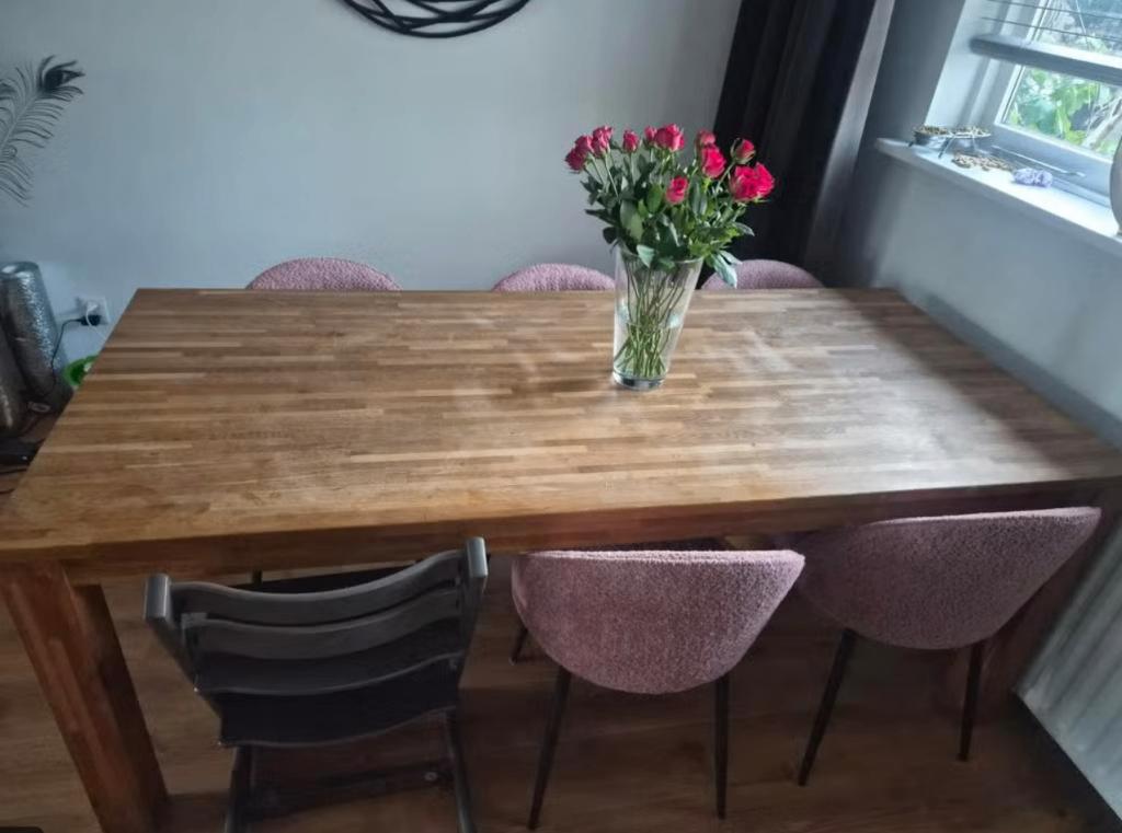 Eettafel voor 6 personen, Huis en Inrichting, Tafels | Eettafels, Ophalen, Gebruikt, 200 cm of meer, 50 tot 100 cm