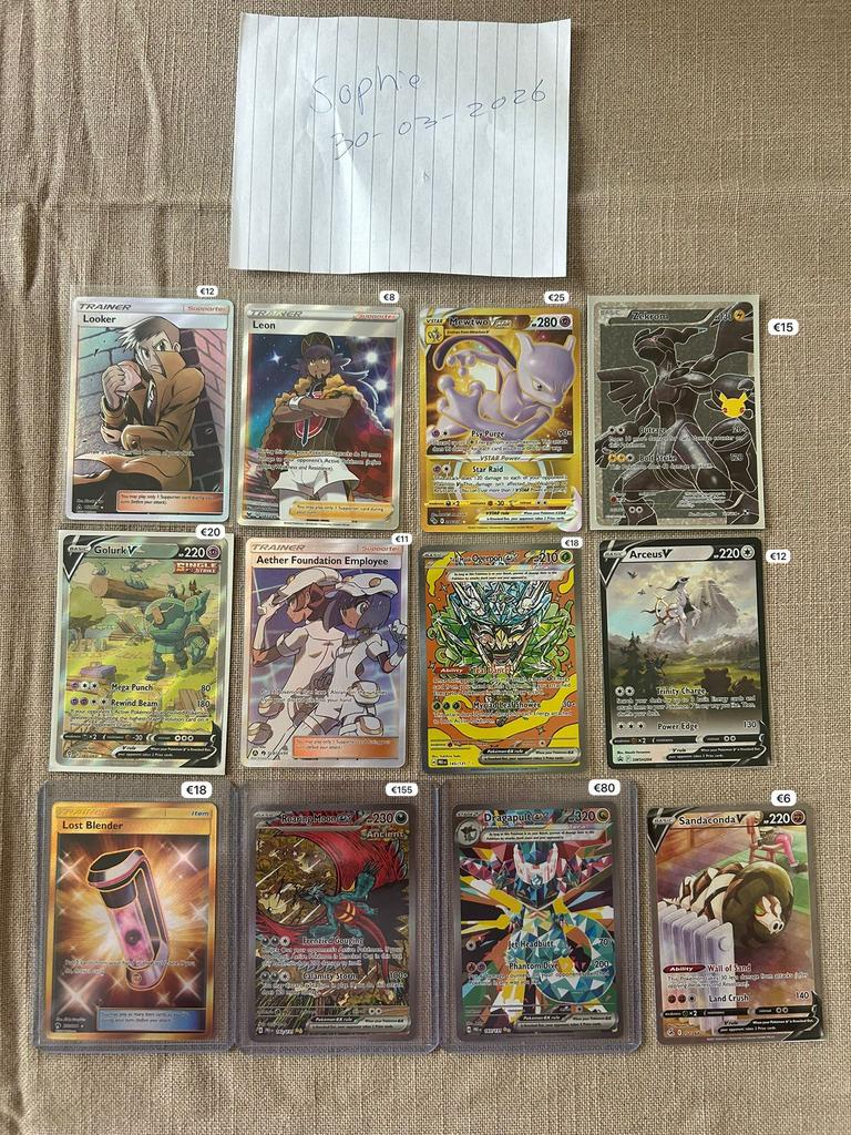 Pokemon kaarten rares speciaal, Ophalen, Zo goed als nieuw, Meerdere kaarten, Foil