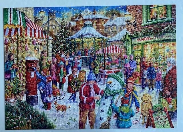 Gibsons puzzel. Secret Santa. 1000 stukjes., Ophalen of Verzenden, 500 t/m 1500 stukjes, Zo goed als nieuw, Legpuzzel