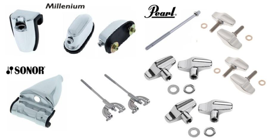 Drum Rim & Wing Bolts Pearl/Sonor/Millenium, Muziek en Instrumenten, Instrumenten | Onderdelen, Zo goed als nieuw, Drums of Percussie