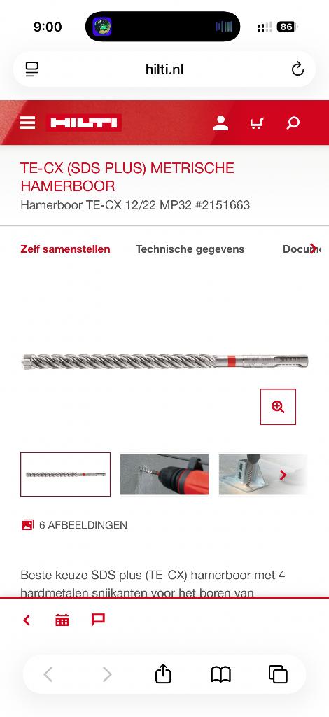 SDS plus boor set, Ophalen of Verzenden, Nieuw, Overige typen