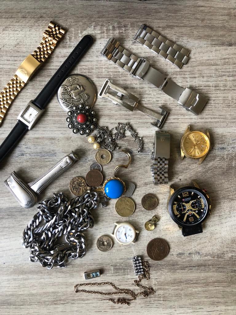 Gouden dameshorloge, Overige merken, Gebruikt, Polshorloge, Overige materialen