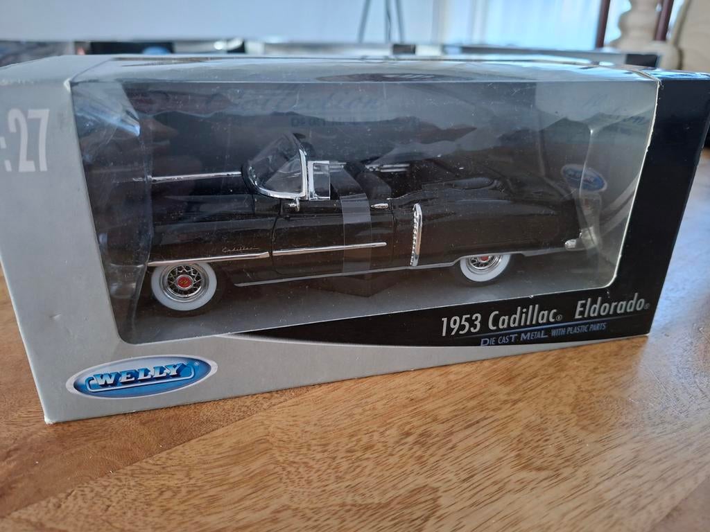 1953 Cadilac Eldorado 1:27, Ophalen of Verzenden, Zo goed als nieuw, Welly