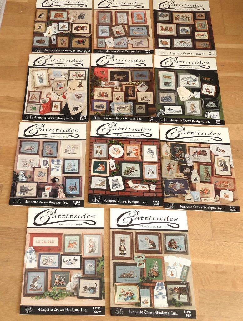 11x patroon bladen met superveel katten,poezen patronen zie, Ophalen of Verzenden, Nieuw, Handborduren, Patroon