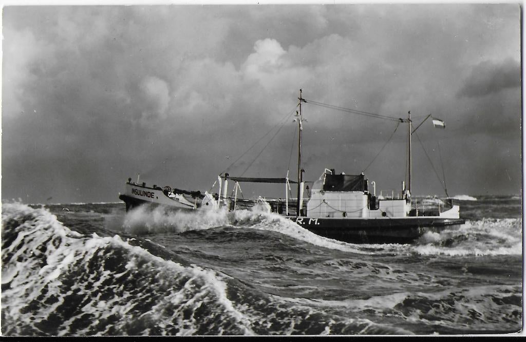 Motorreddingboot Insulinde Oude Ansichtkaart ( 2054 )gelopen, Verzamelen, Verzenden, 1920 tot 1940, Gelopen