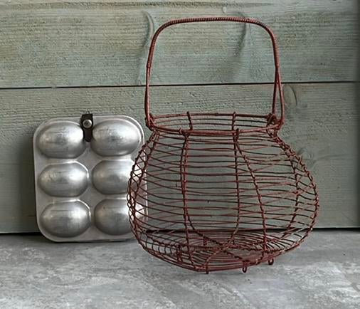 Frans brocante eierdoosje, Ophalen of Verzenden, Zo goed als nieuw