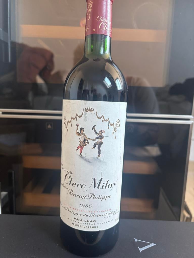 Château Clerc Milon Pauillac 1986, Verzamelen, Gebruikt, Frankrijk, Ophalen of Verzenden, Rode wijn