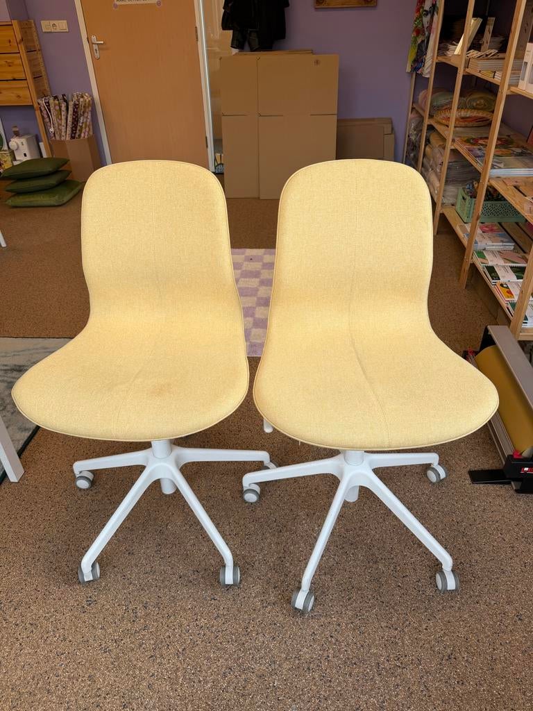 IKEA LANGFJALL bureaustoel, geel, met gebruikssporen, Ophalen, Gebruikt, Geel, Bureaustoel