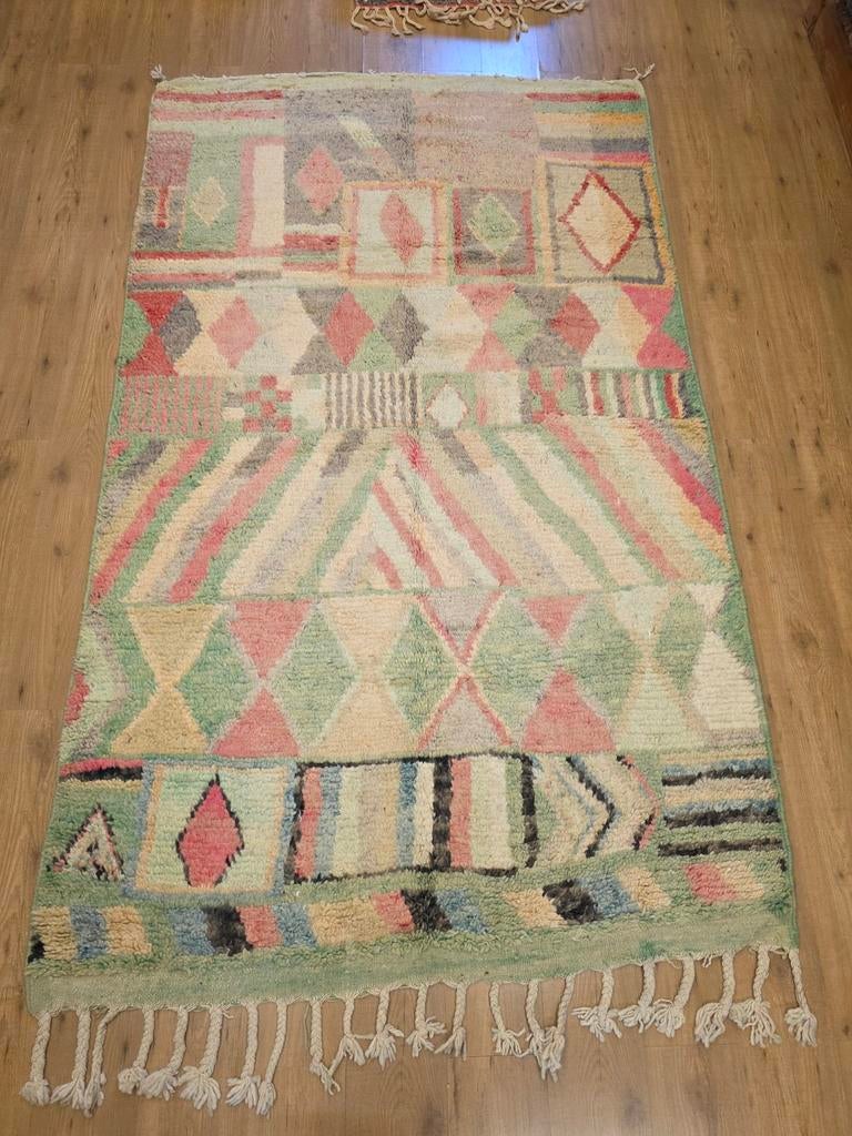 Handgeknoopt oosters tapijt berber Beni Mrirt 260x156, Info@SlatsAntiek.nl, Berber Marokkaans, Crème, 150 tot 200 cm