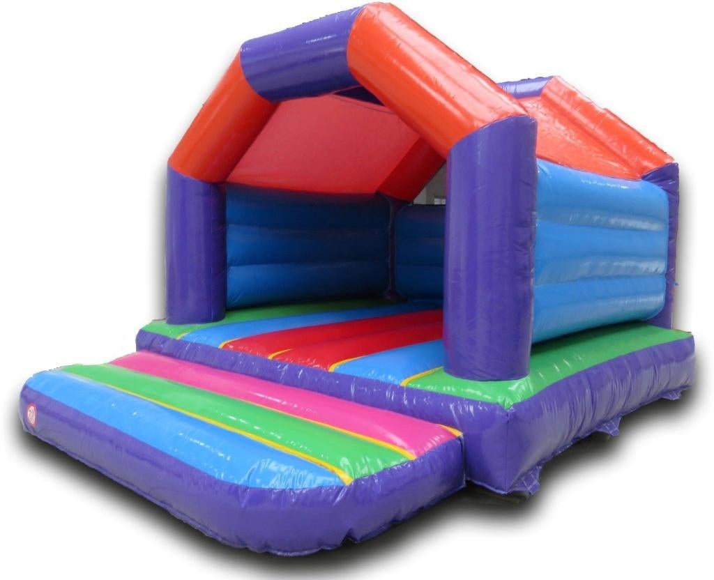 TE HUUR: Kleurrijk Springkussen Midi Rainbow, Ophalen, Zo goed als nieuw, Overige