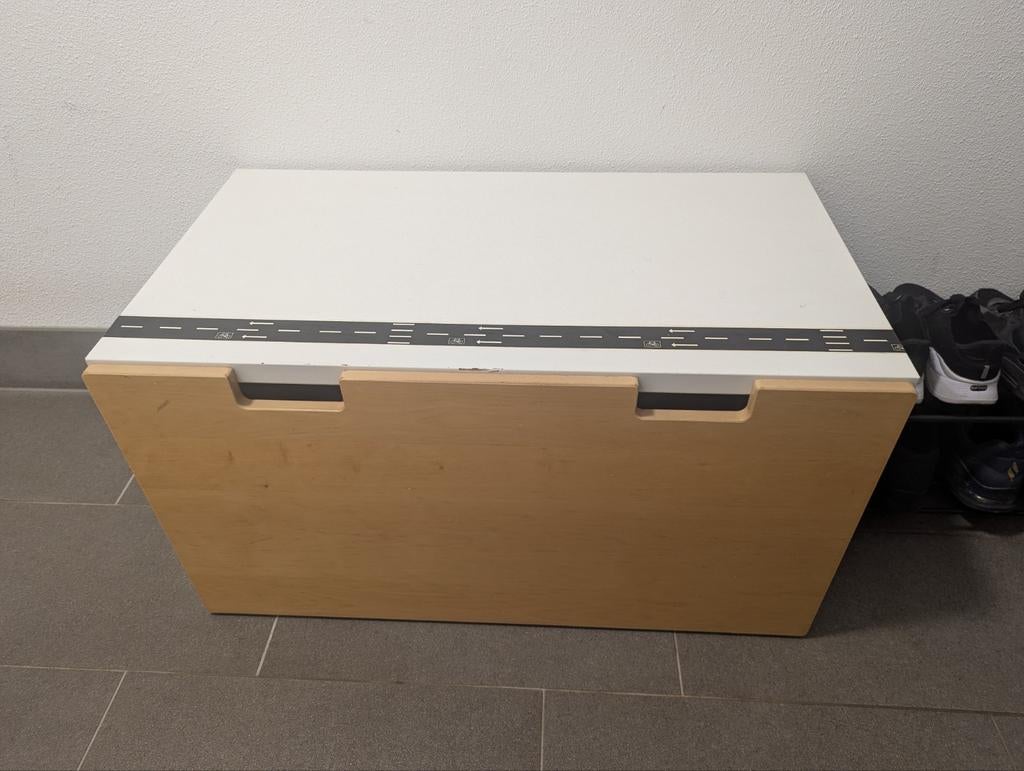 IKEA Ladekast met lade - Wit/Houtkleur, Huis en Inrichting, Kasten | Ladekasten, Ophalen, Gebruikt, 1 of 2 laden, 50 tot 100 cm
