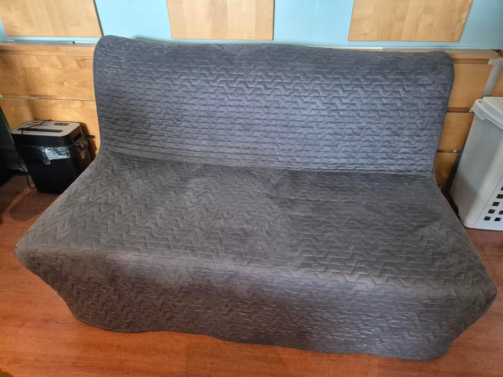 Ikea 2-persoons bedbank, Huis en Inrichting, Slaapkamer | Slaapbanken, Ophalen, Tweepersoons, Grijs, 140 cm