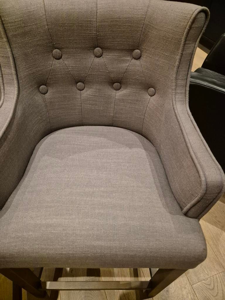 3  TAUPE  KLEURIGE  BARSTOELEN, Ophalen of Verzenden, Zo goed als nieuw, Overige kleuren, Twee