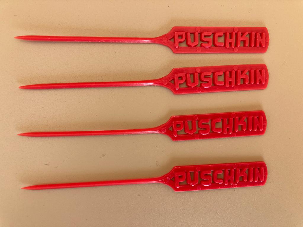 Puschkin cocktail prikkers 4x, Ophalen of Verzenden, Zo goed als nieuw, Gebruiksvoorwerp