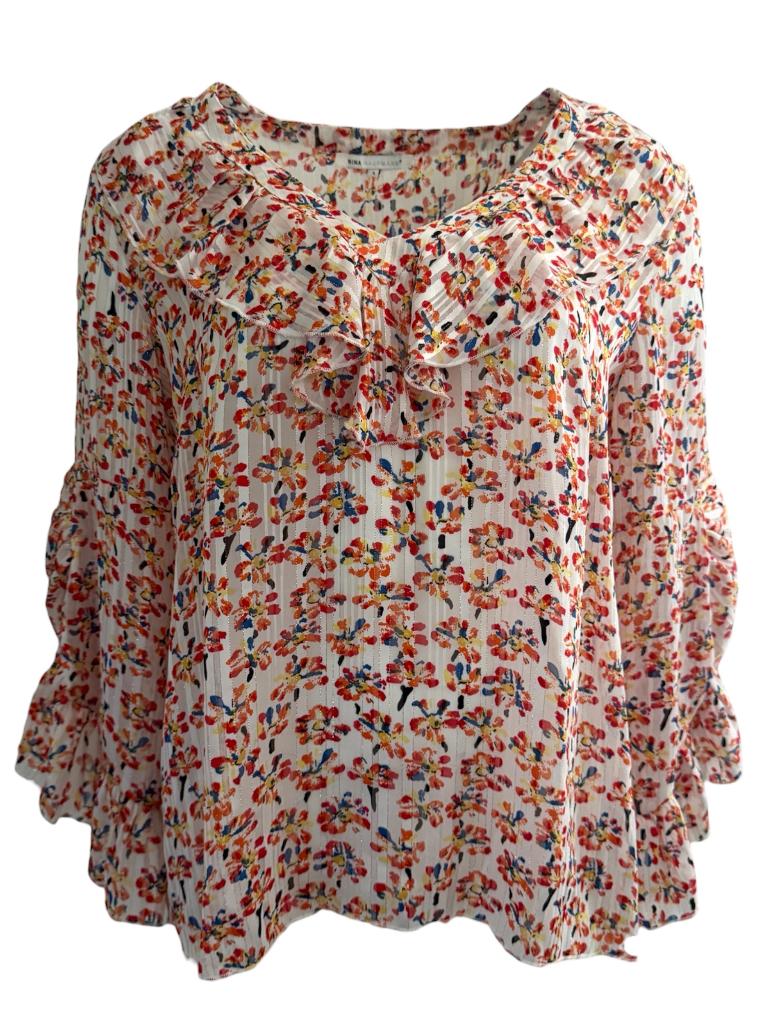 Nina Kaufmann shirt lange mouw L, Maat 38/40 (M), Ophalen of Verzenden, Zo goed als nieuw, Lange mouw