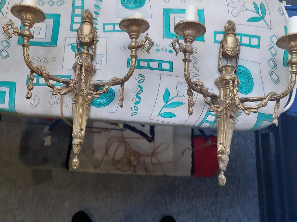 Koper brons gaslamp, Ophalen of Verzenden