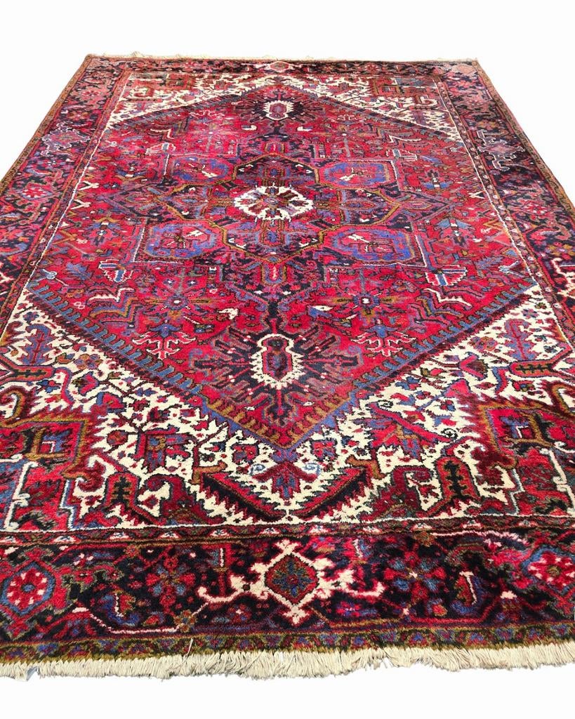 Groot Perzisch tapijt Heriz 342x245 wollen vloerkleed iran, 1185VB, De handelmaatschappij, 200 cm of meer, Ophalen of Verzenden