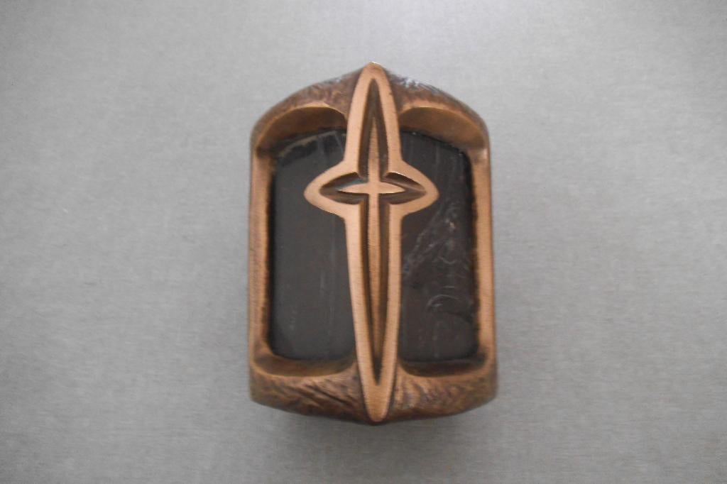 Te koop oude bronzen/messing graflantaarn, Ophalen of Verzenden, Brons