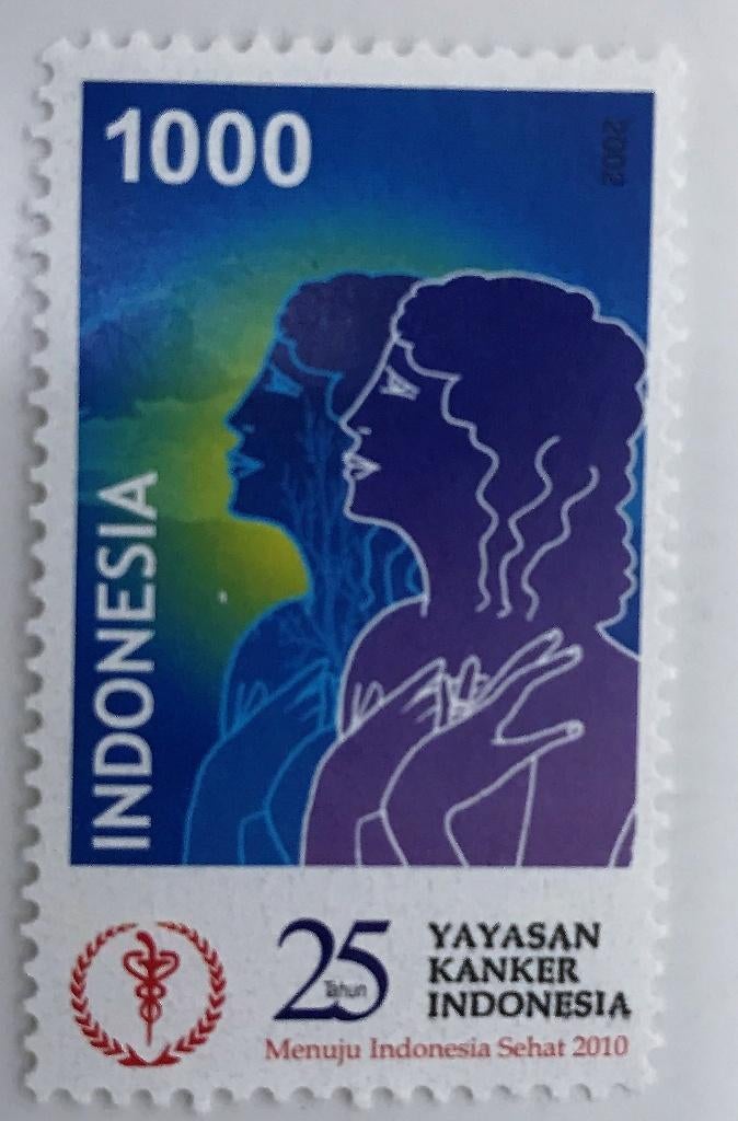 Indonesië 2002 25th Tahun Yayasan kanker (020), Ophalen of Verzenden, Postfris, Zuidoost-Azië