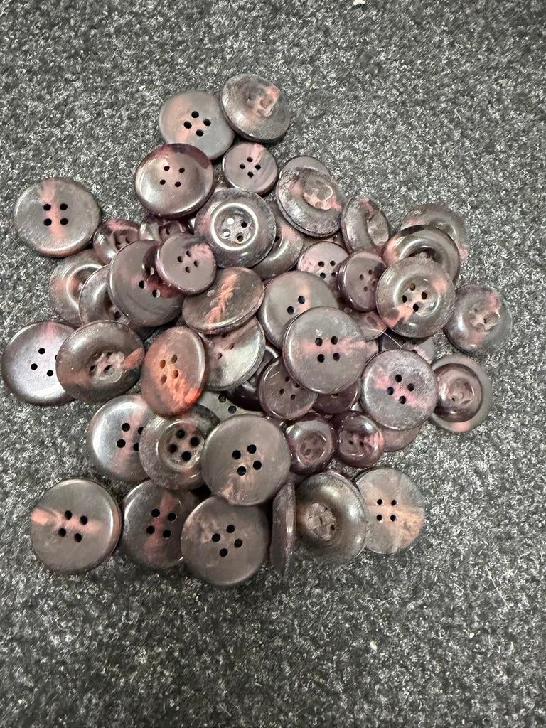 Partij bruine knopen in diverse maten, Ophalen of Verzenden, Gebruikt, Knoop of Knopen