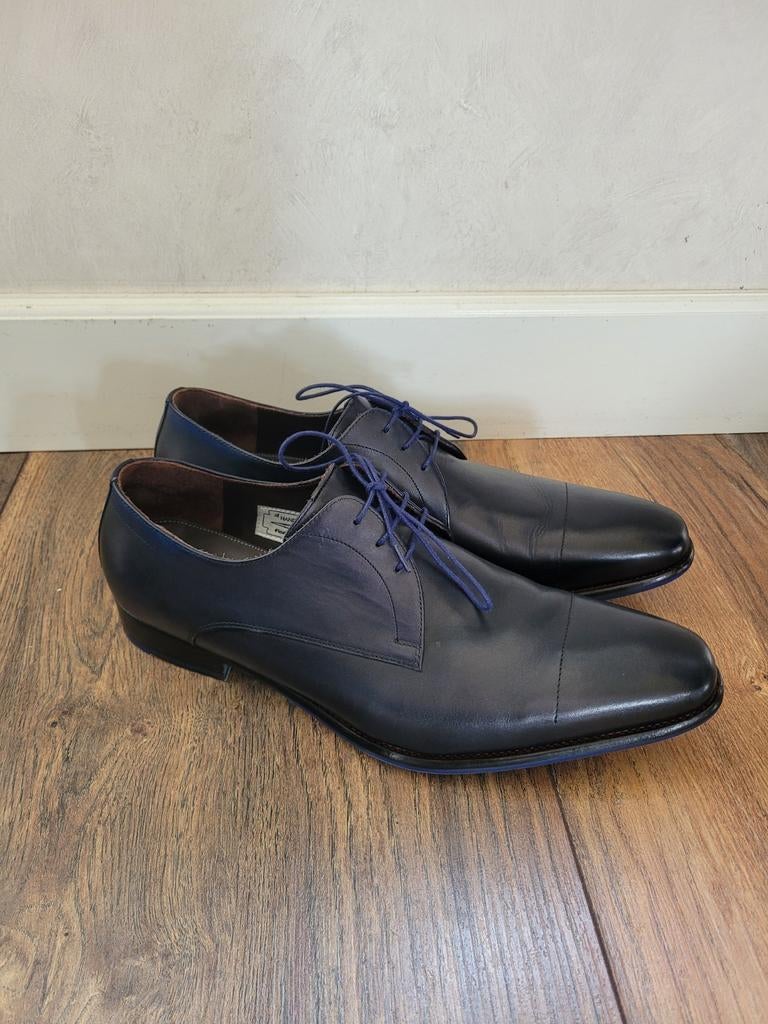 Prachtige heren schoenen 45.5 46 11 Floris van Bommel blauw, Floris van Bommel, Zo goed als nieuw, Veterschoenen, Verzenden