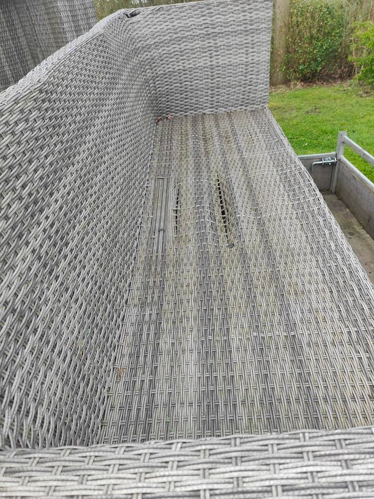 Hoekbank tuinset - Gratis af te halen, Tuin en Terras, Tuinsets en Loungesets, Ophalen, Gebruikt, Wicker, Bank