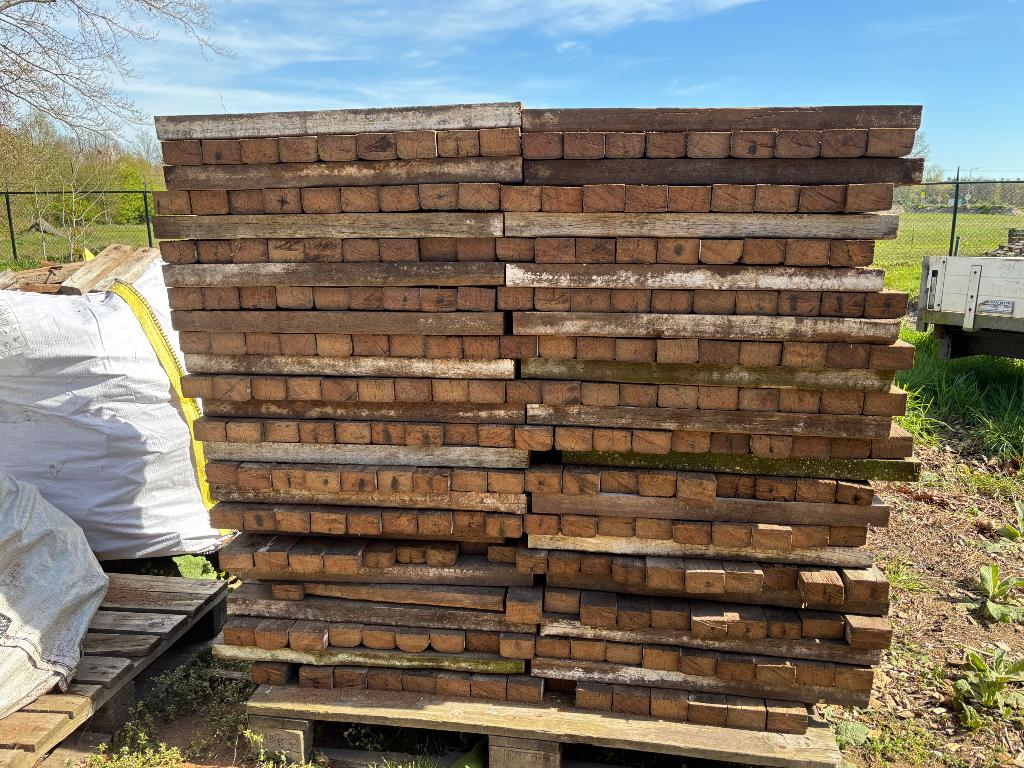 Hardhouten piket paaltjes / vlonder planken, Tuin en Terras, Ophalen, Gebruikt, Palen, Hardhout