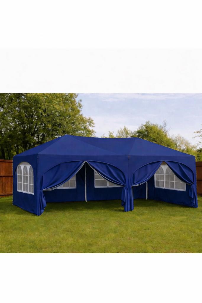 Easy up partytent blauw 6x3, Ophalen of Verzenden, Nieuw, Minder dan 5 meter