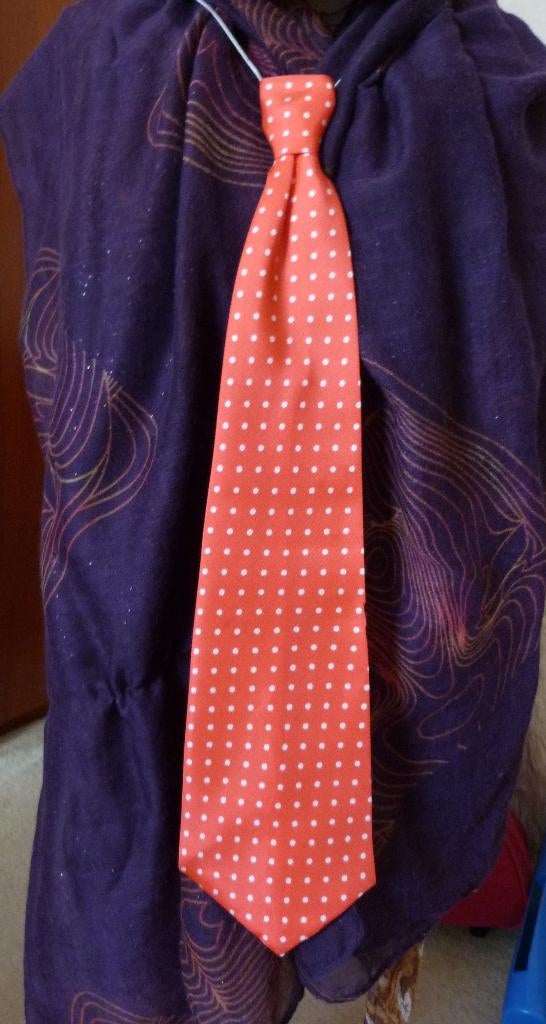 stropdas - rood met witte stip, Ophalen of Verzenden, Nieuw, Rood