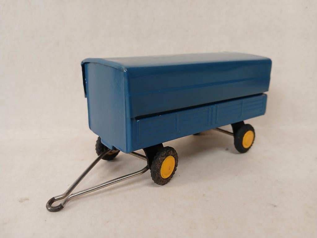 Oud Lion Car aanhangertje met huif., Hobby en Vrije tijd, Modelauto's | 1:50, Ophalen of Verzenden, Gebruikt, Bus of Vrachtwagen