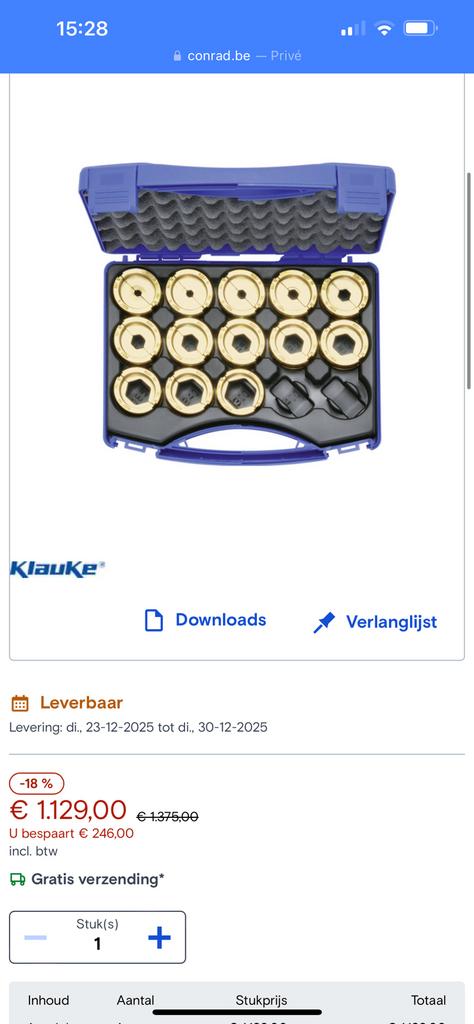 Klauke R22 en 13-dellige sets, Ophalen of Verzenden