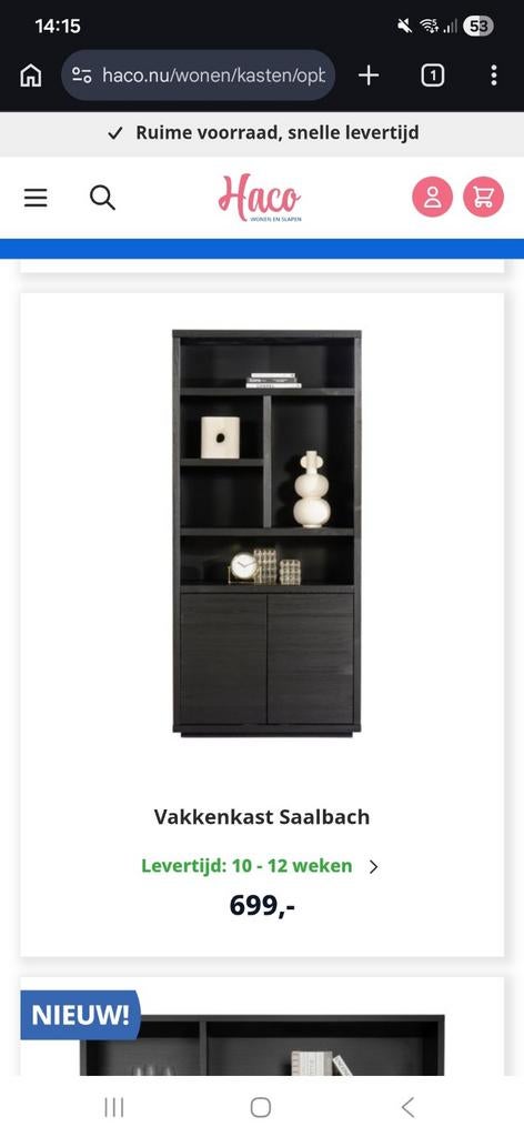 Haco vakkenkast Saalbach, Ophalen