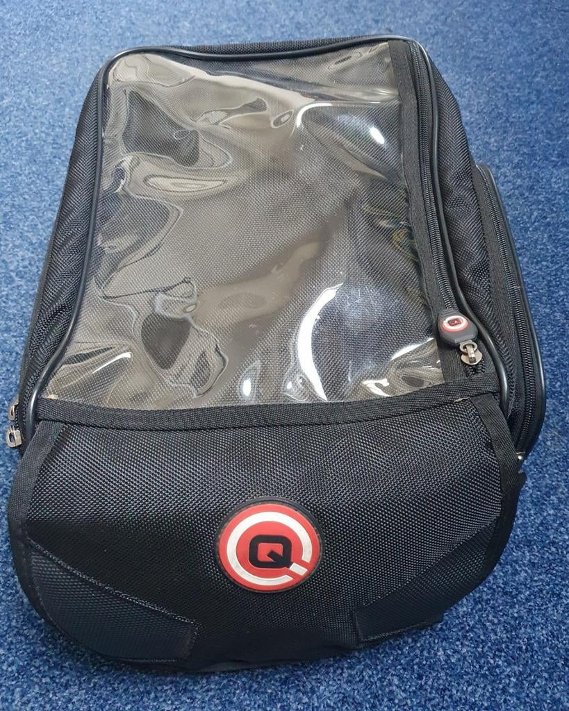 QBag magnetische tanktas - 2 delen, zwart, motortas zgan, Ophalen of Verzenden, Zo goed als nieuw