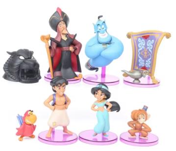 Disney figuren set Aladdin 8 stuks (9cm), Verzamelen, Disney, Ophalen of Verzenden, Overige figuren, Nieuw, Beeldje of Figuurtje