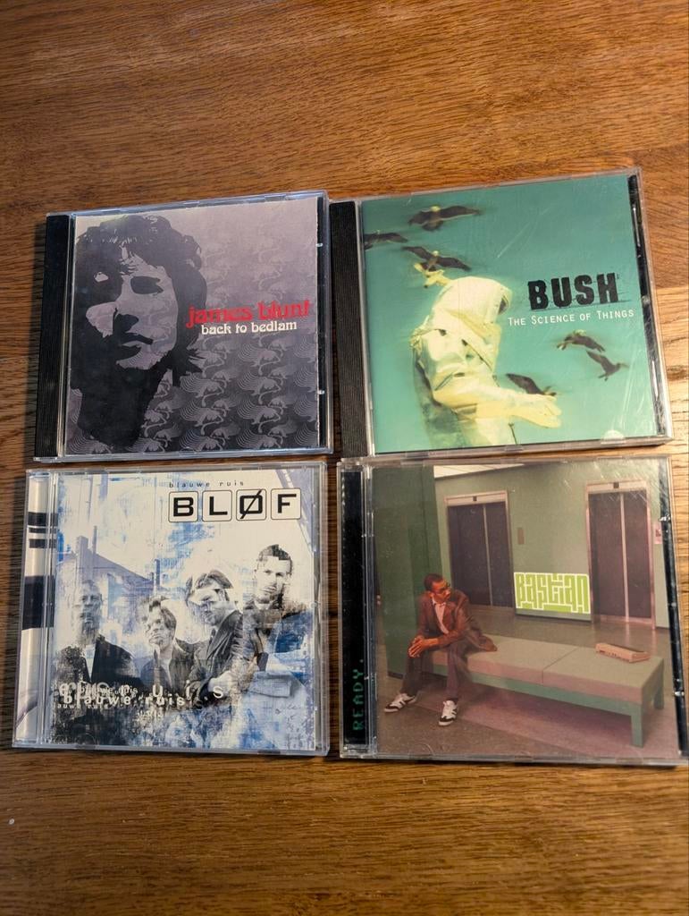 4 pop-cd's: James Blunt, Bush, Bløf, Bastiaan, Ophalen of Verzenden