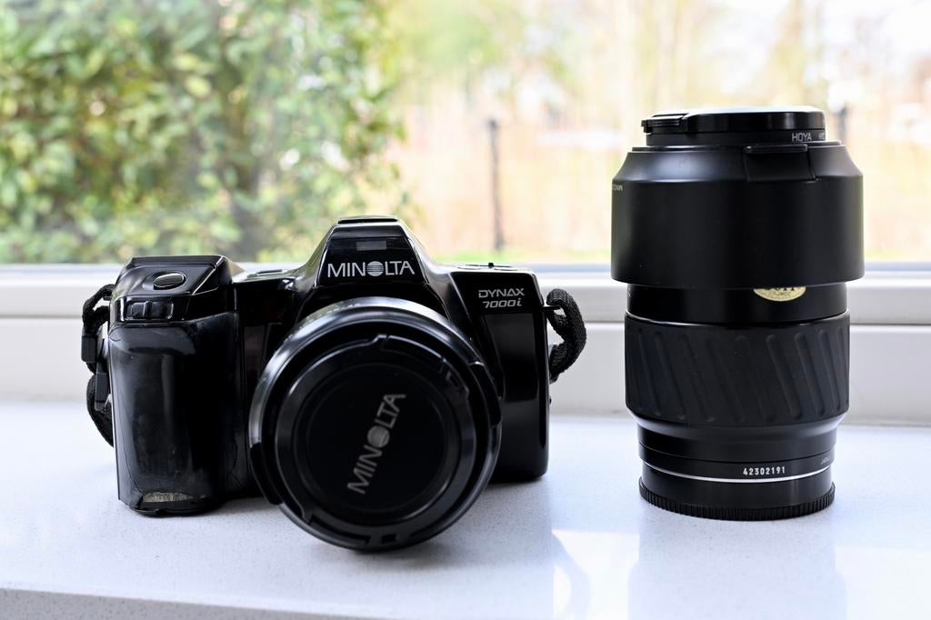 Minolta Dynax 7000i, incl. 2 zoom lenzen, Audio, Tv en Foto, Fotocamera's Analoog, Spiegelreflex, Minolta, Ophalen of Verzenden