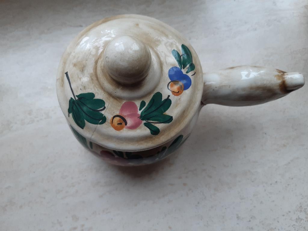 Vintage keramisch potje met deksel, Ophalen