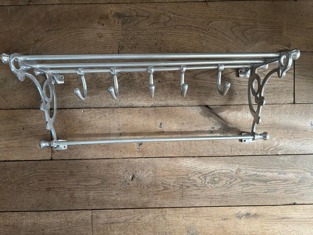 Elegante Art Deco Kapstok van Metaal, Wandkapstok, Gebruikt, Ophalen of Verzenden, Minder dan 100 cm