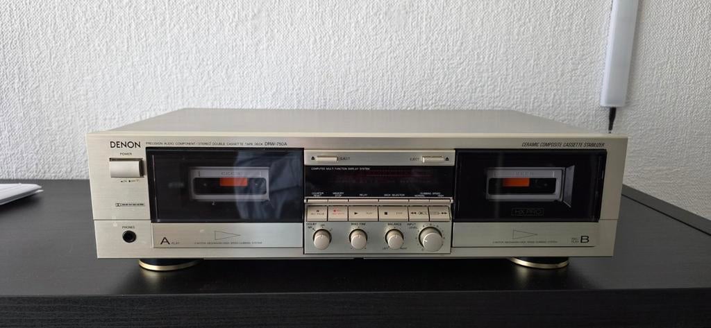 Denon DRW-750A Dubbel Cassettedeck - Vintage Audio, Ophalen of Verzenden, Dubbel, Denon, High speed dubbing