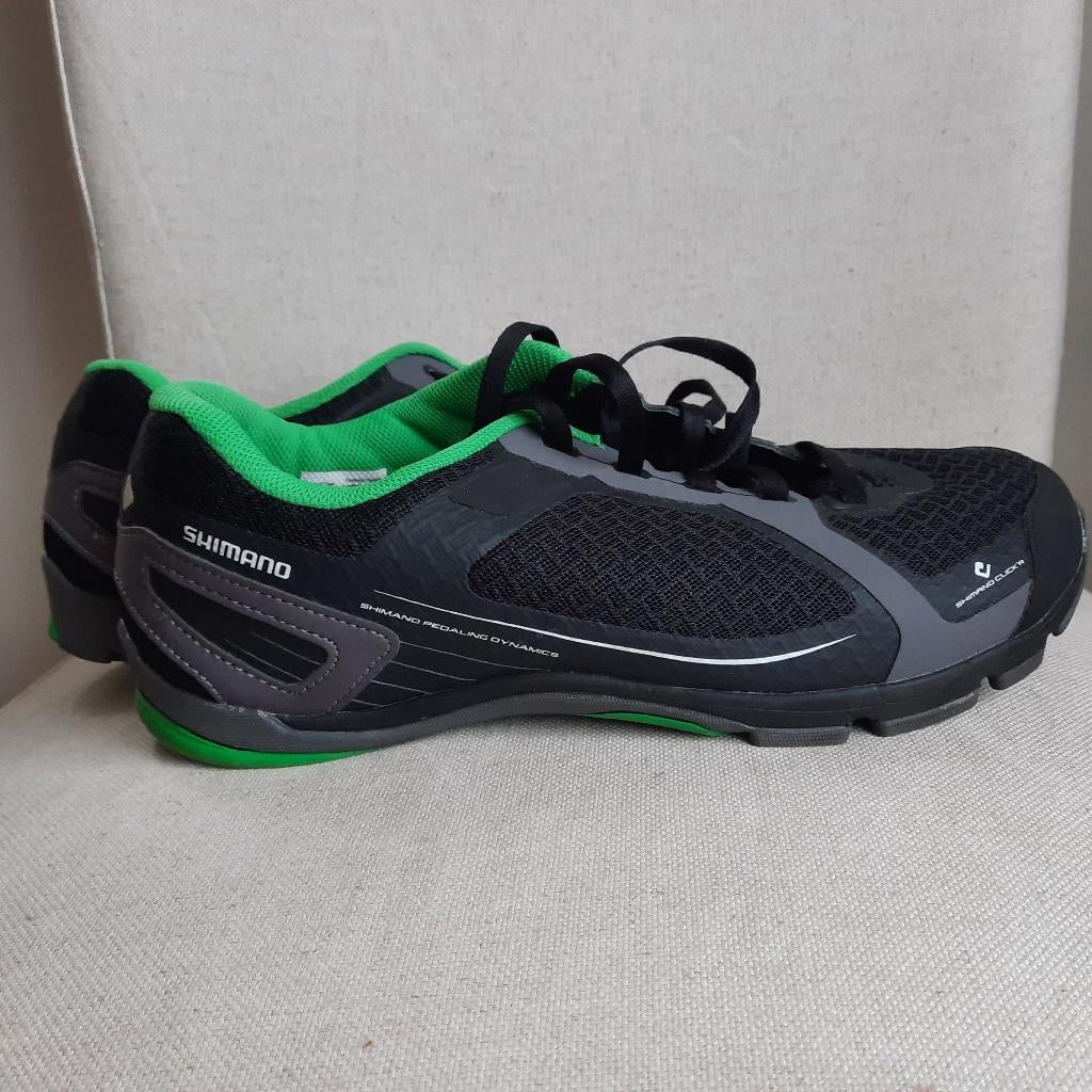 Shimano wielren fiets MTB schoenen zwart blauw maat 44, Ophalen of Verzenden, Schoenen